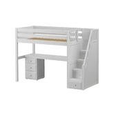 Maxtrix High Loft w Staircase w Table w 1 Drawer - Kids Haven
