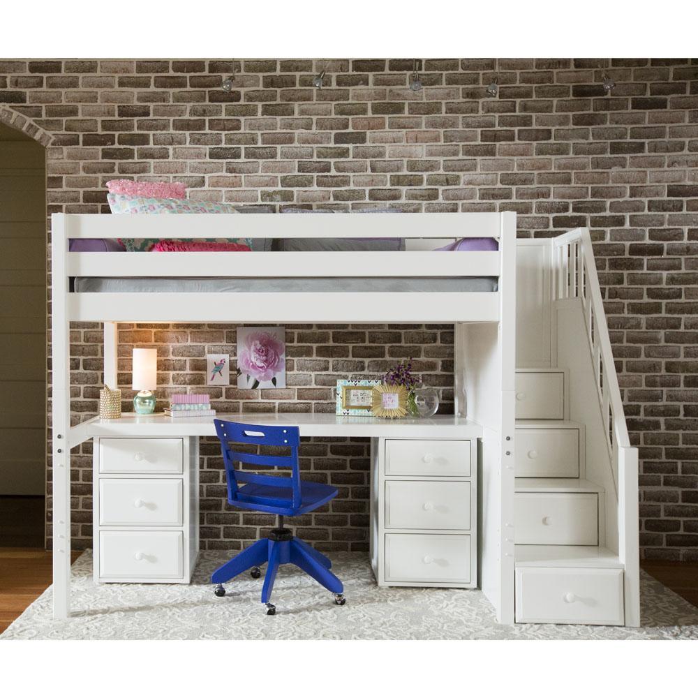 Maxtrix High Loft w Staircase w Table w 2 Drawers - Kids Haven Maxtrix High Loft w Staircase w Table w 2 Drawers - Kids Haven