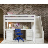 Maxtrix High Loft w Staircase w Table w 2 Drawers - Kids Haven