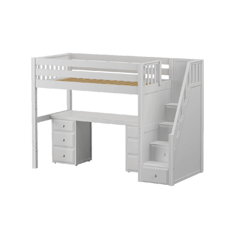 Maxtrix High Loft w Staircase w Table w 2 Drawers - Kids Haven Maxtrix High Loft w Staircase w Table w 2 Drawers - Kids Haven