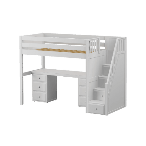 Maxtrix High Loft w Staircase w Table w 2 Drawers - Kids Haven Maxtrix High Loft w Staircase w Table w 2 Drawers - Kids Haven