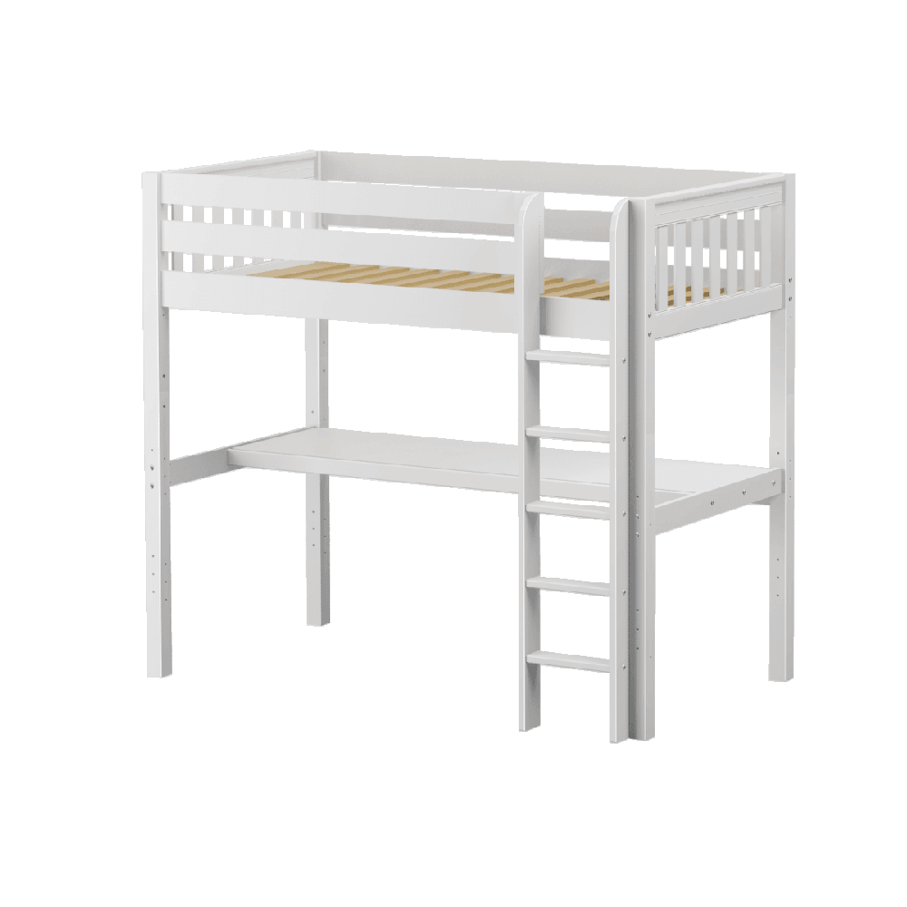 Maxtrix High Loft w Front Straight Ladder w Table - Kids Haven Maxtrix High Loft w Front Straight Ladder w Table - Kids Haven
