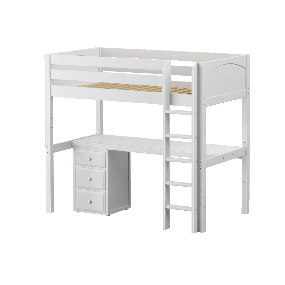 Maxtrix Ultra High Loft w Front Straight Ladder w Table w 1 drawer - Kids Haven