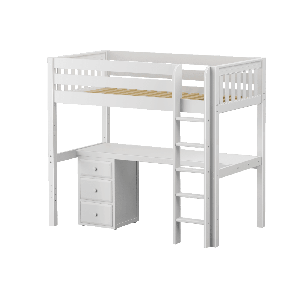 Maxtrix Ultra High Loft w Front Straight Ladder w Table w 1 drawer - Kids Haven Maxtrix Ultra High Loft w Front Straight Ladder w Table w 1 drawer - Kids Haven