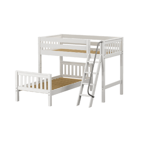 Maxtrix L-Shape Bed w Angled Ladder - Kids Haven