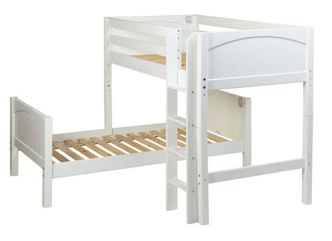 Maxtrix L-Shape Bed w Straight Ladder - Kids Haven Maxtrix L-Shape Bed w Straight Ladder - Kids Haven