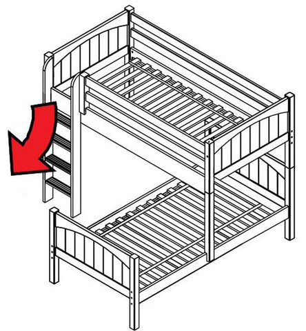 Maxtrix L-Shape Bed w Straight Ladder - Kids Haven Maxtrix L-Shape Bed w Straight Ladder - Kids Haven