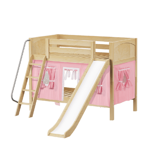 Maxtrix Low Bunk w Front Slide (Ladder or Staircase) - Kids Haven Maxtrix Low Bunk w Front Slide (Ladder or Staircase) - Kids Haven
