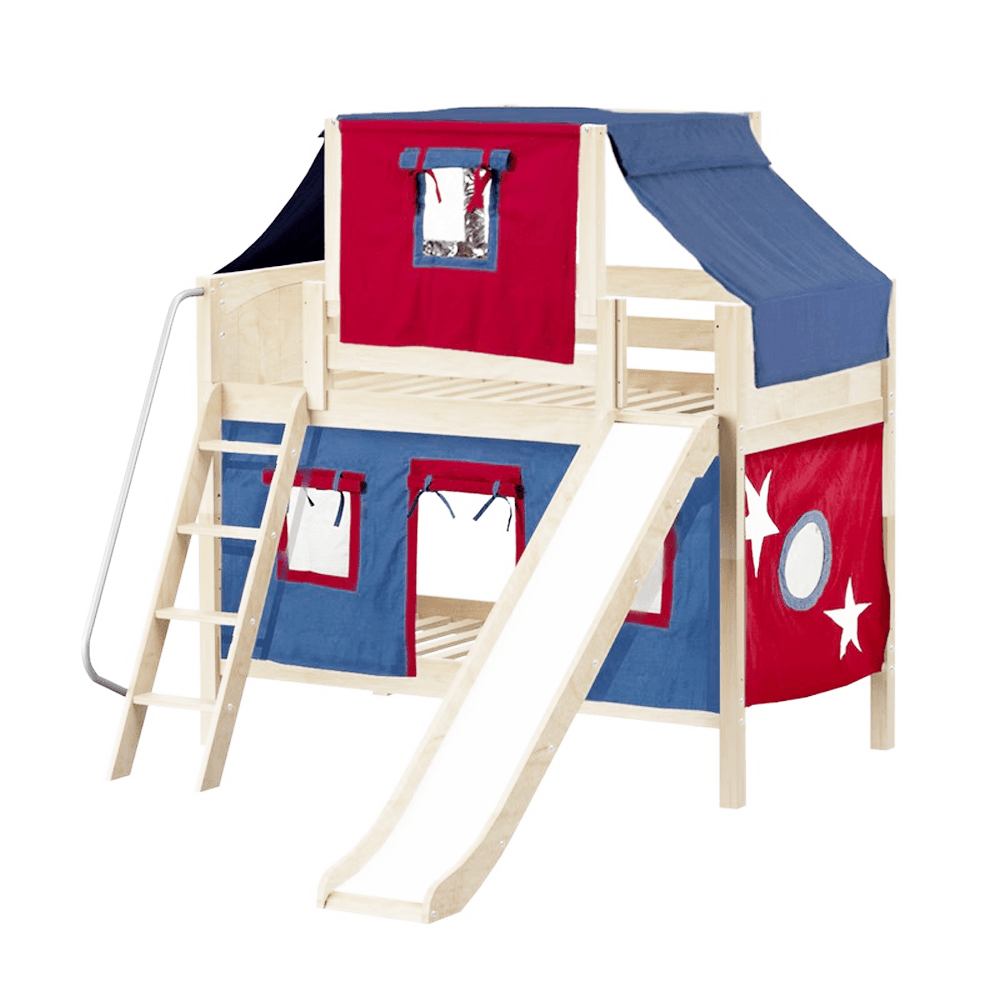 Maxtrix Low Bunk w Front Slide (Ladder or Staircase) - Kids Haven