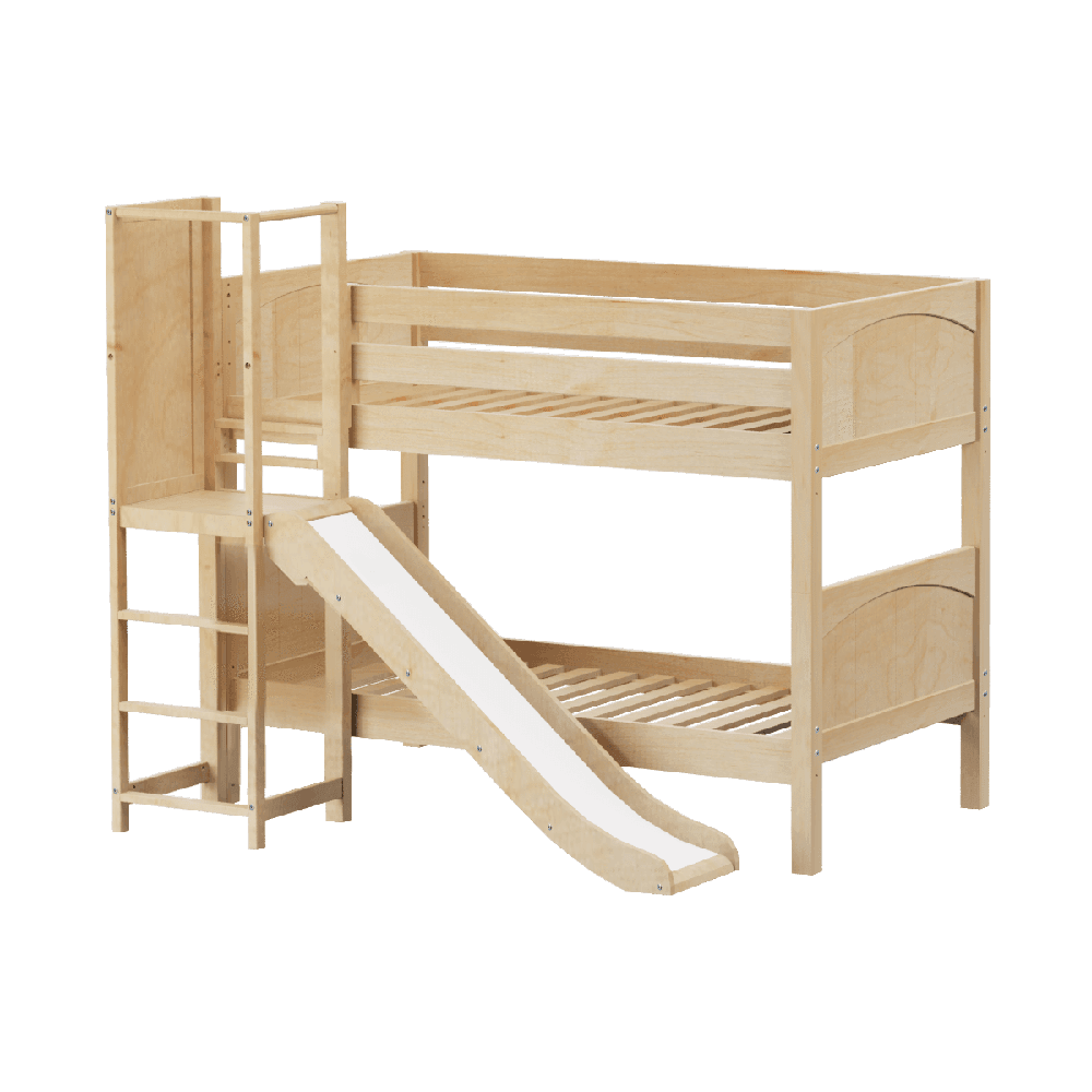 Maxtrix Low Bunk w Slide Platform (Choose front or side) - Kids Haven Maxtrix Low Bunk w Slide Platform (Choose front or side) - Kids Haven