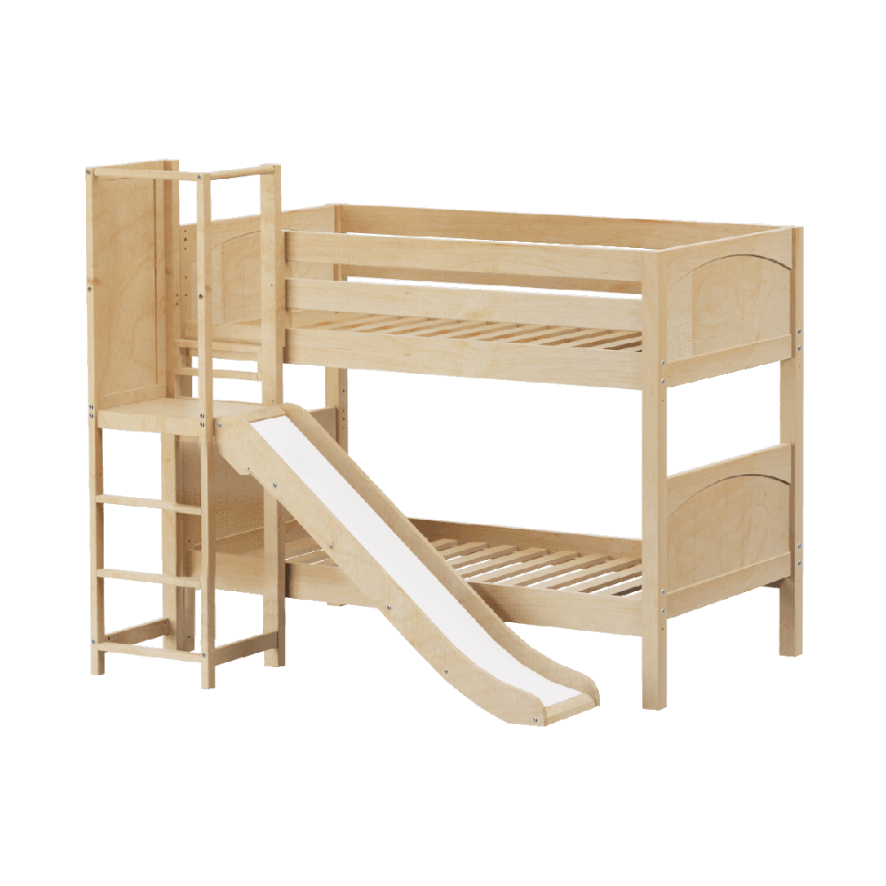 Maxtrix Low Bunk w Slide Platform (Choose front or side) - Kids Haven