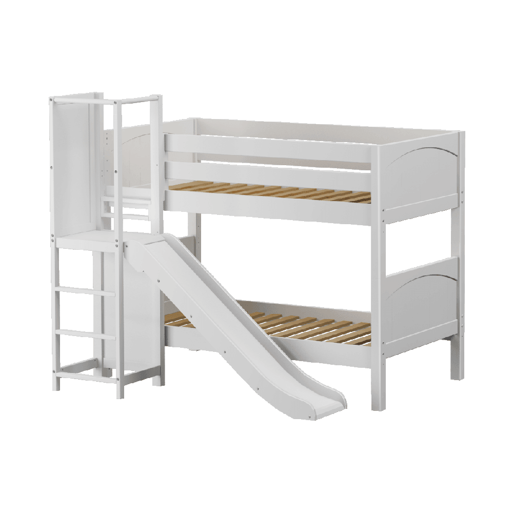 Maxtrix Low Bunk w Slide Platform (Choose front or side) - Kids Haven Maxtrix Low Bunk w Slide Platform (Choose front or side) - Kids Haven