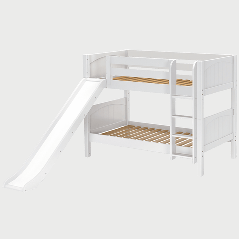Maxtrix Low Bunk w Front Slide (Ladder or Staircase) - Kids Haven Maxtrix Low Bunk w Front Slide (Ladder or Staircase) - Kids Haven