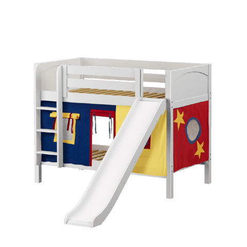 Maxtrix Low Bunk w Front Slide (Ladder or Staircase) - Kids Haven Maxtrix Low Bunk w Front Slide (Ladder or Staircase) - Kids Haven