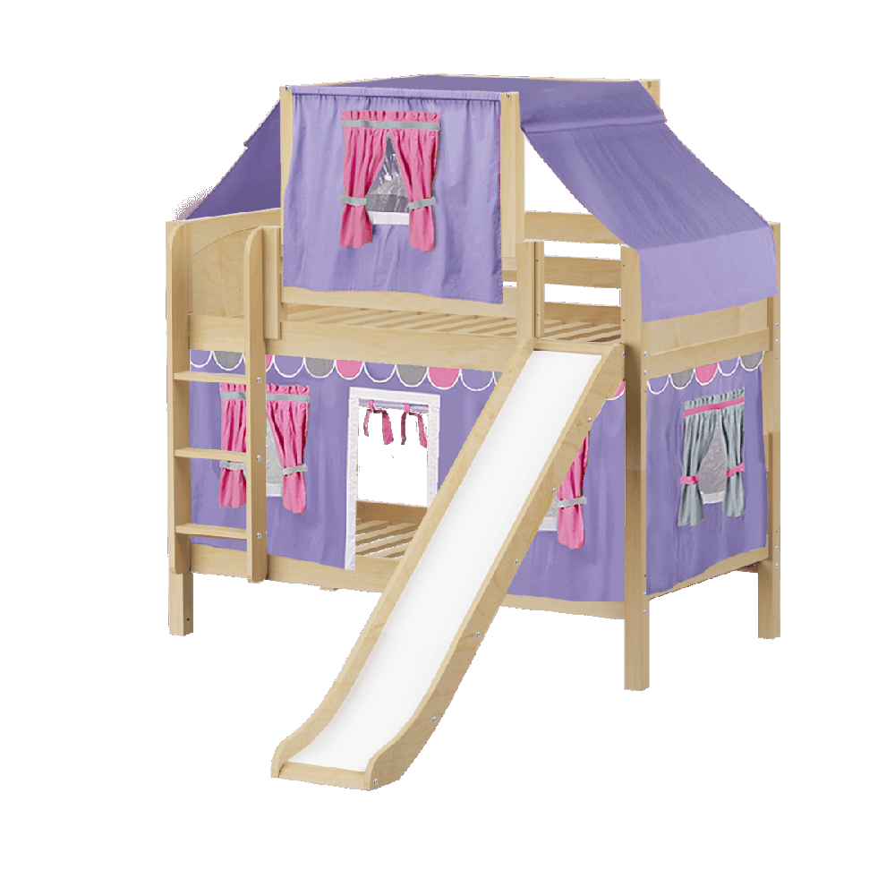 Maxtrix Low Bunk w Front Slide (Ladder or Staircase) - Kids Haven Maxtrix Low Bunk w Front Slide (Ladder or Staircase) - Kids Haven