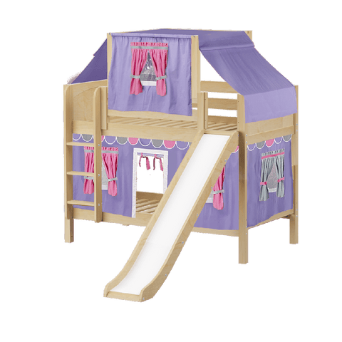 Maxtrix Low Bunk w Front Slide (Ladder or Staircase) - Kids Haven Maxtrix Low Bunk w Front Slide (Ladder or Staircase) - Kids Haven