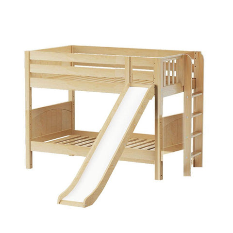 Maxtrix Low Bunk w Front Slide (Ladder or Staircase) - Kids Haven Maxtrix Low Bunk w Front Slide (Ladder or Staircase) - Kids Haven
