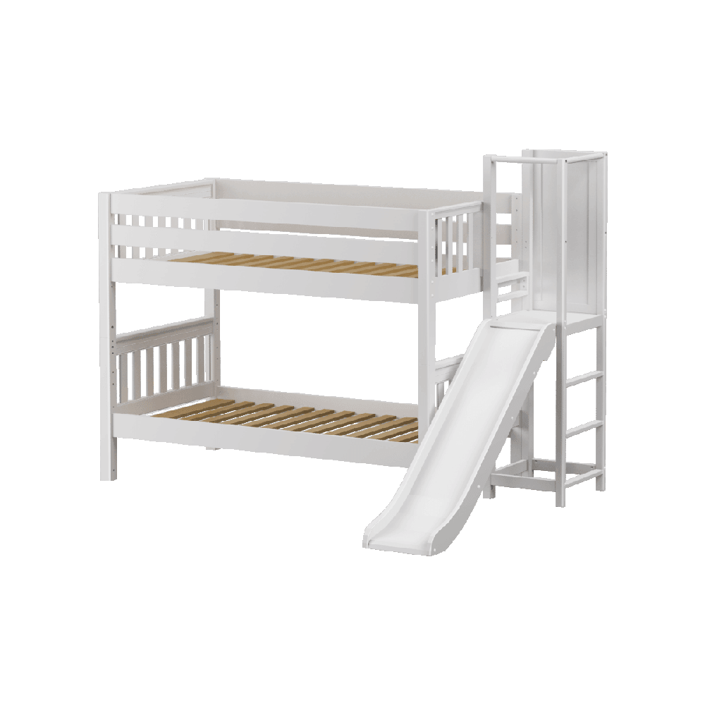 Maxtrix Low Bunk w Slide Platform (Choose front or side) - Kids Haven Maxtrix Low Bunk w Slide Platform (Choose front or side) - Kids Haven