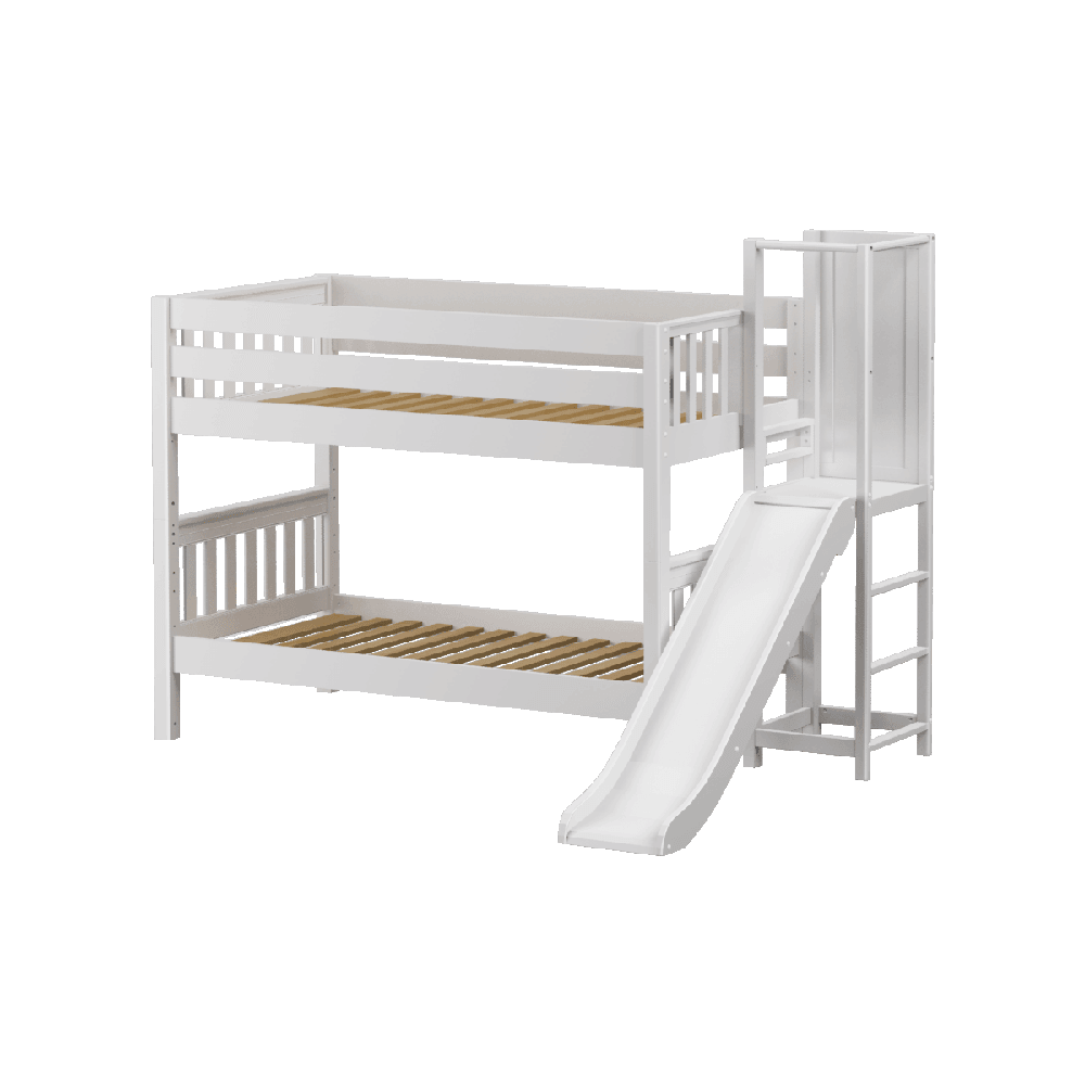 Maxtrix Low Bunk w Slide Platform (Choose front or side) - Kids Haven