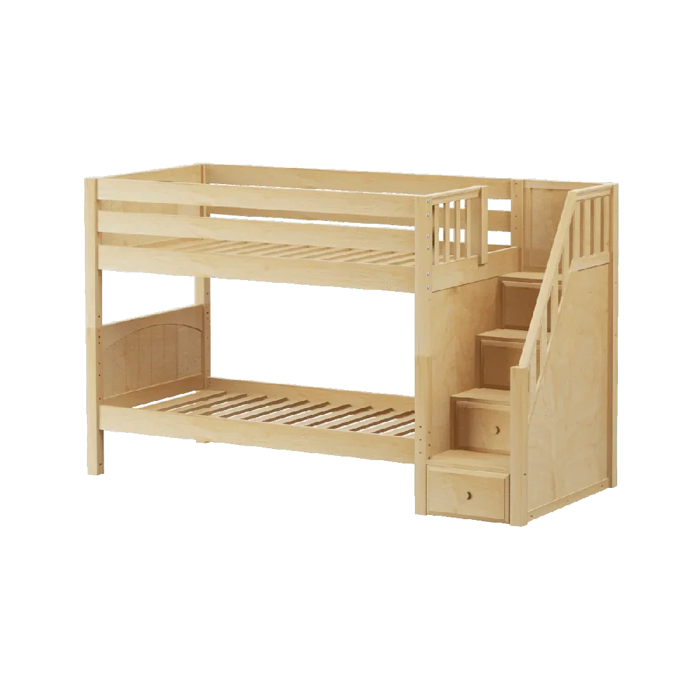 Maxtrix Basic Low Bunk (Ladder or Staircase) - fabric options - Kids Haven