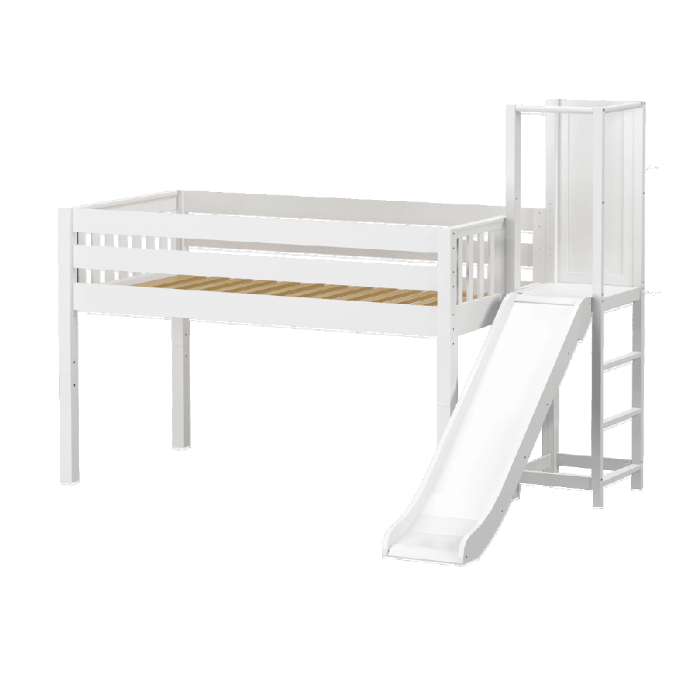 Maxtrix Low Loft w Slide Platform (Choose front or side) - Kids Haven Maxtrix Low Loft w Slide Platform (Choose front or side) - Kids Haven
