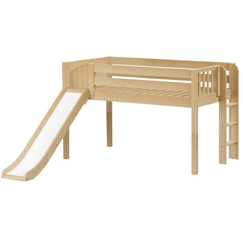 Maxtrix Low Loft w Front Slide (Ladder or Staircase) - fabric options - Kids Haven Maxtrix Low Loft w Front Slide (Ladder or Staircase) - fabric options - Kids Haven