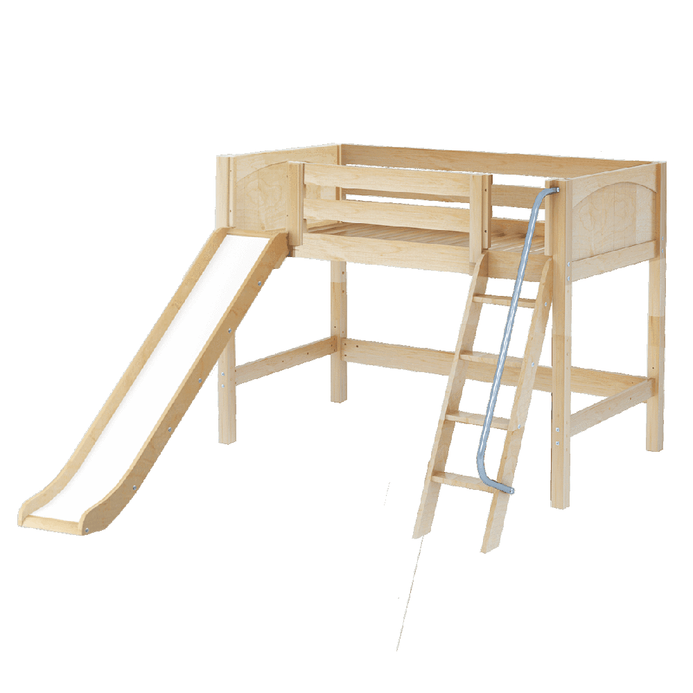 Maxtrix Mid Loft w Front Slide (Ladder or Staircase) - fabric options - Kids Haven Maxtrix Mid Loft w Front Slide (Ladder or Staircase) - fabric options - Kids Haven