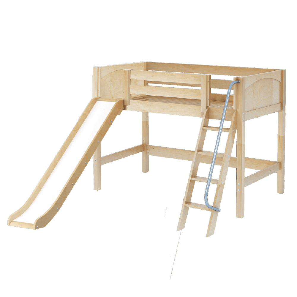 Maxtrix Mid Loft w Front Slide (Ladder or Staircase) - fabric options - Kids Haven