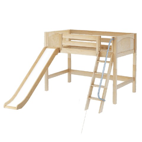 Maxtrix Mid Loft w Front Slide (Ladder or Staircase) - fabric options - Kids Haven Maxtrix Mid Loft w Front Slide (Ladder or Staircase) - fabric options - Kids Haven