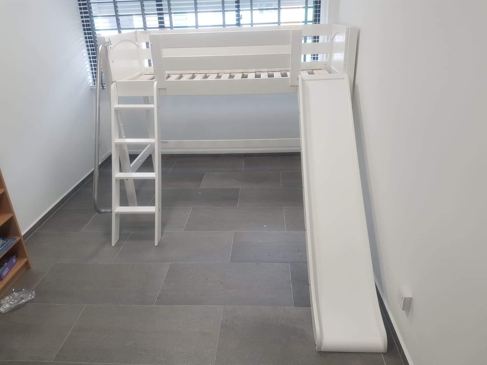 Maxtrix Mid Loft w Front Slide (Ladder or Staircase) - fabric options - Kids Haven Maxtrix Mid Loft w Front Slide (Ladder or Staircase) - fabric options - Kids Haven