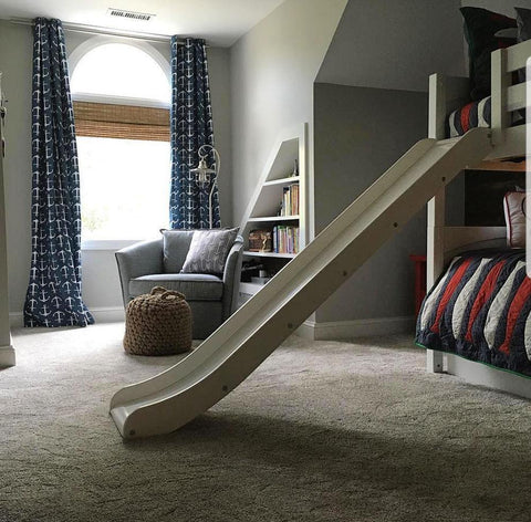 Maxtrix Mid Loft w Front Slide (Ladder or Staircase) - fabric options - Kids Haven