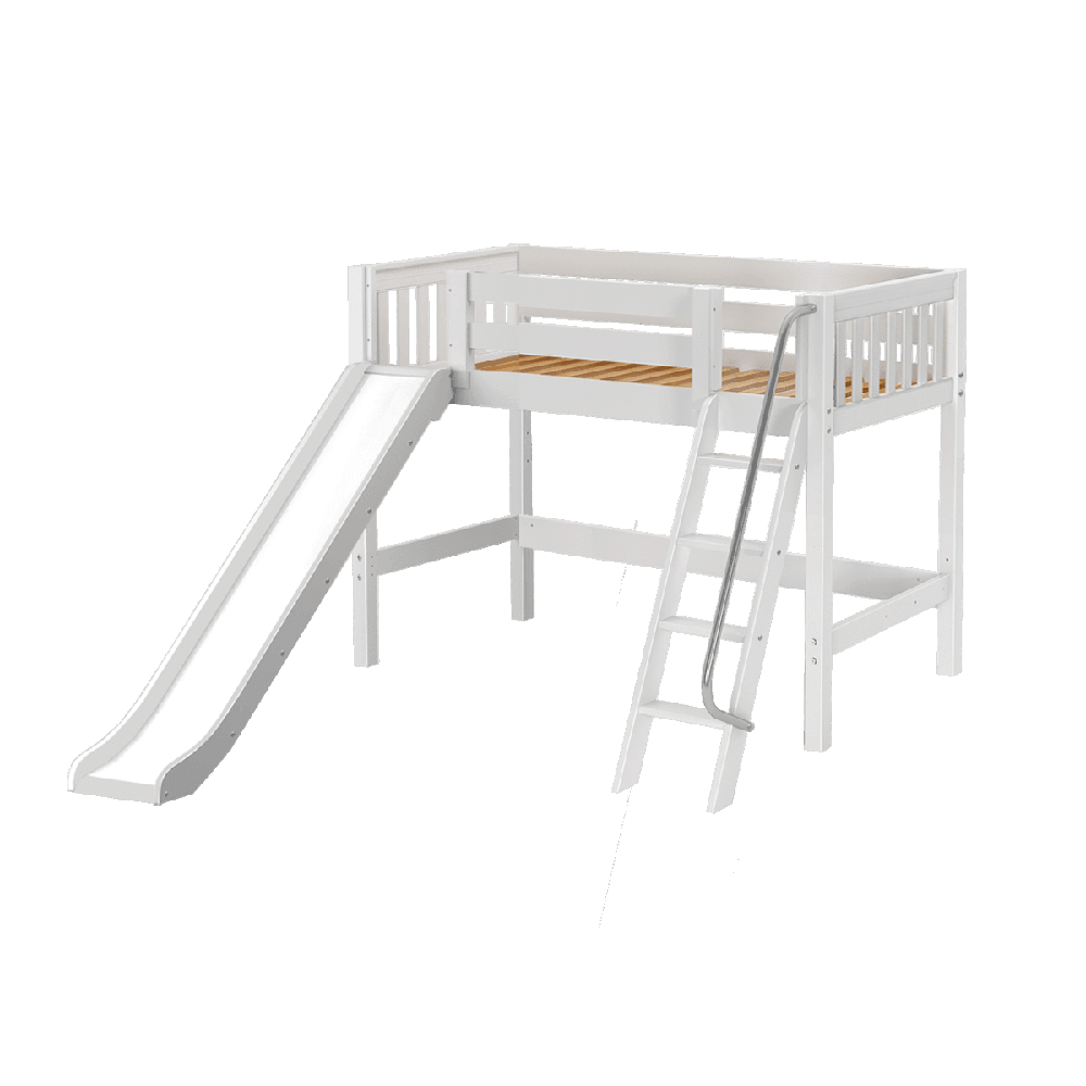 Maxtrix Mid Loft w Front Slide (Ladder or Staircase) - fabric options - Kids Haven Maxtrix Mid Loft w Front Slide (Ladder or Staircase) - fabric options - Kids Haven