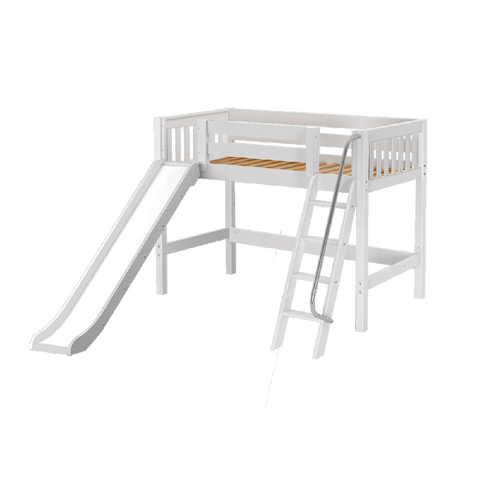Maxtrix Mid Loft w Front Slide (Ladder or Staircase) - fabric options - Kids Haven Maxtrix Mid Loft w Front Slide (Ladder or Staircase) - fabric options - Kids Haven