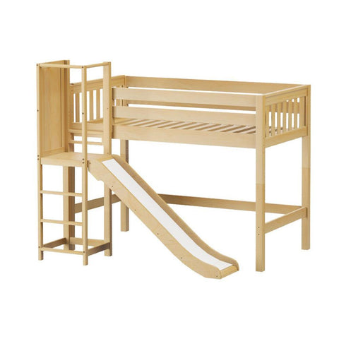 Maxtrix Mid Loft w Slide Platform (Choose front or side) - Kids Haven