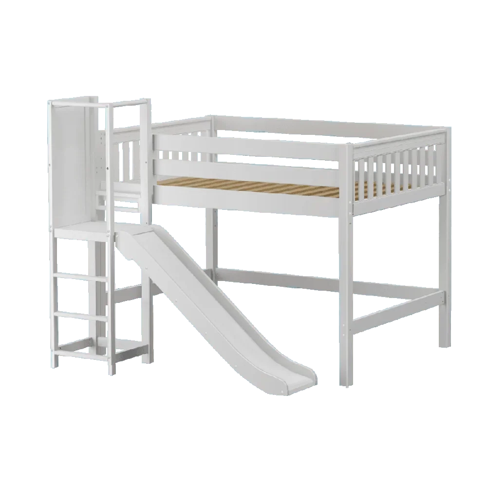 Maxtrix Mid Loft w Slide Platform (Choose front or side) - Kids Haven