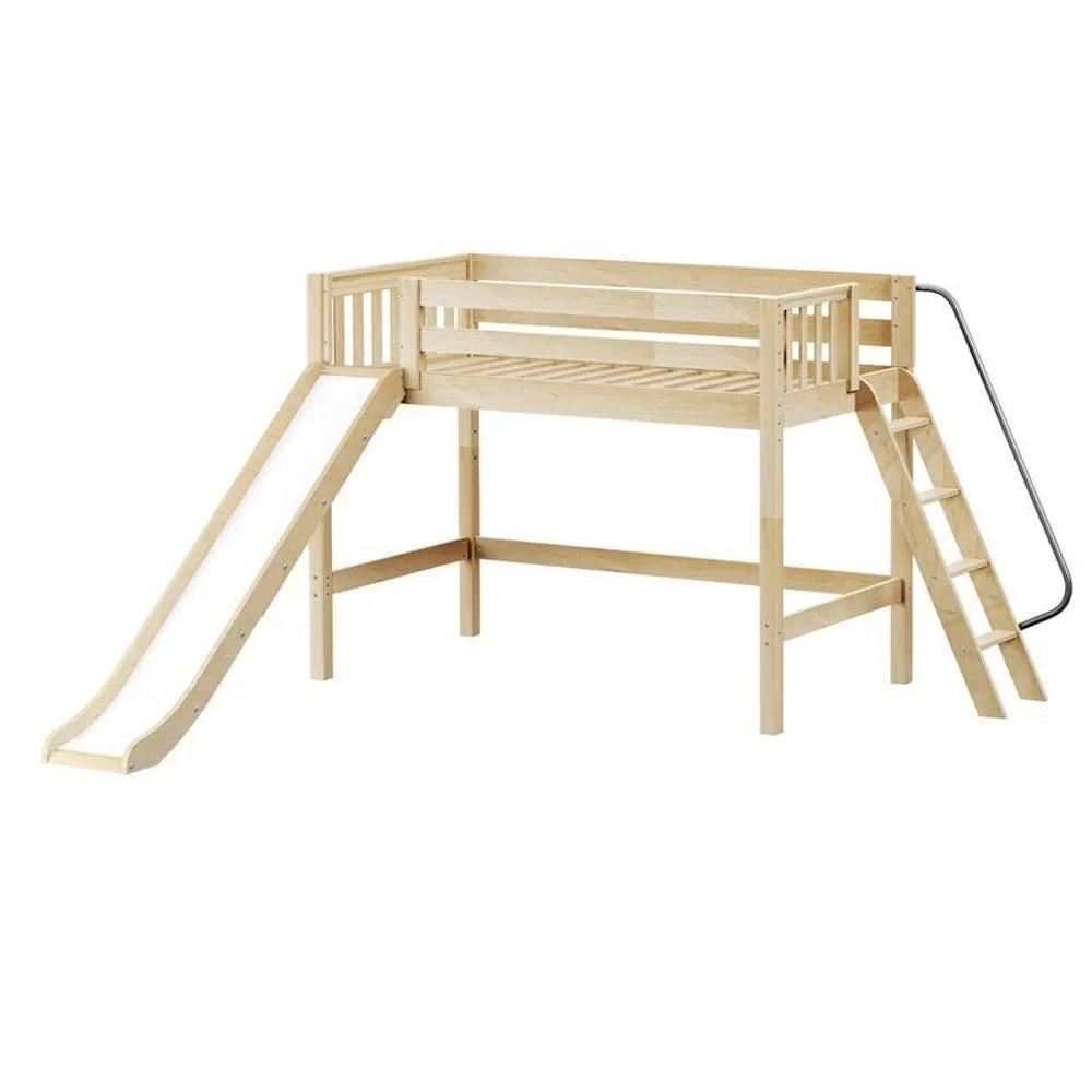 Maxtrix Mid Loft w Front Slide (Ladder or Staircase) - fabric options - Kids Haven