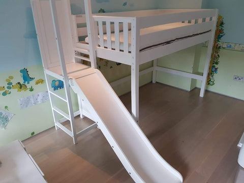 Maxtrix Mid Loft w Slide Platform (Choose front or side) - Kids Haven Maxtrix Mid Loft w Slide Platform (Choose front or side) - Kids Haven