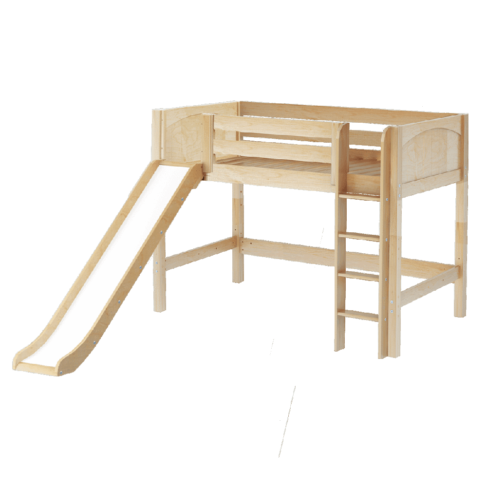 Maxtrix Mid Loft w Front Slide (Ladder or Staircase) - fabric options - Kids Haven Maxtrix Mid Loft w Front Slide (Ladder or Staircase) - fabric options - Kids Haven