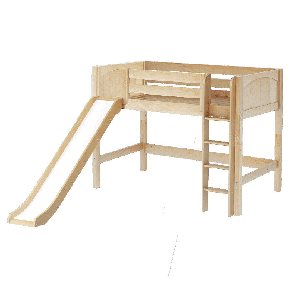 Maxtrix Mid Loft w Front Slide (Ladder or Staircase) - fabric options - Kids Haven