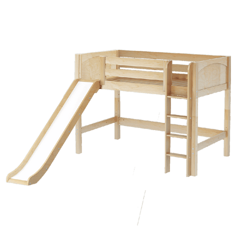 Maxtrix Mid Loft w Front Slide (Ladder or Staircase) - fabric options - Kids Haven