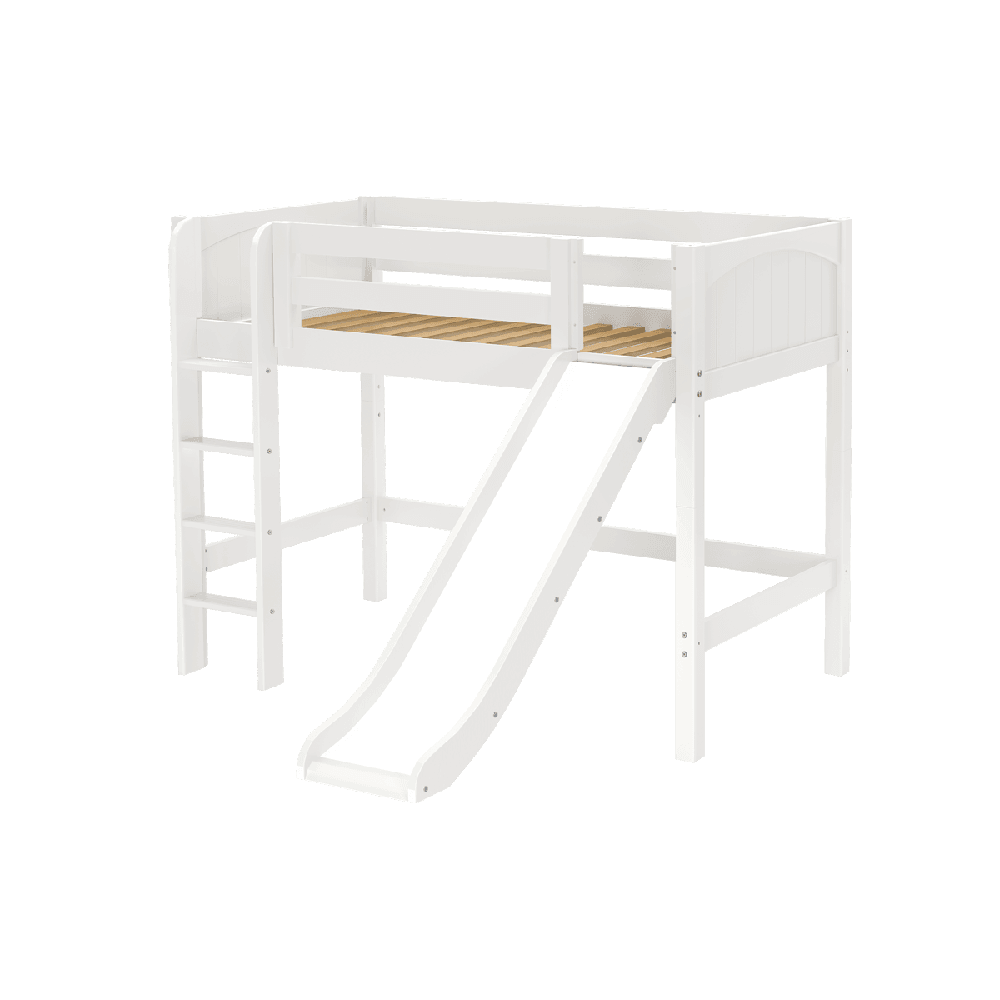 Maxtrix Mid Loft w Front Slide (Ladder or Staircase) - fabric options - Kids Haven