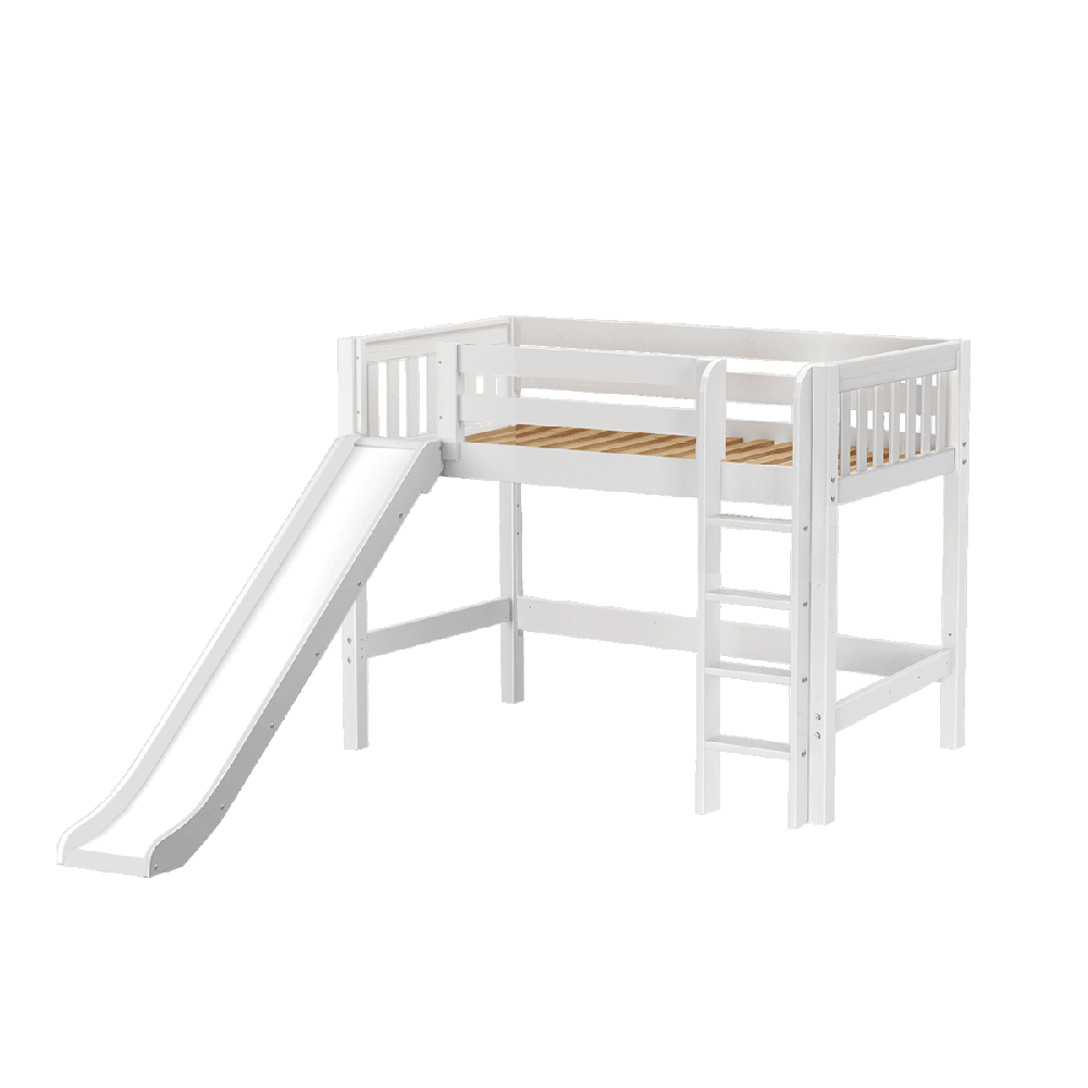 Maxtrix Mid Loft w Front Slide (Ladder or Staircase) - fabric options - Kids Haven Maxtrix Mid Loft w Front Slide (Ladder or Staircase) - fabric options - Kids Haven