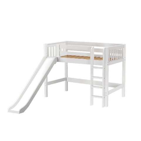 Maxtrix Mid Loft w Front Slide (Ladder or Staircase) - fabric options - Kids Haven