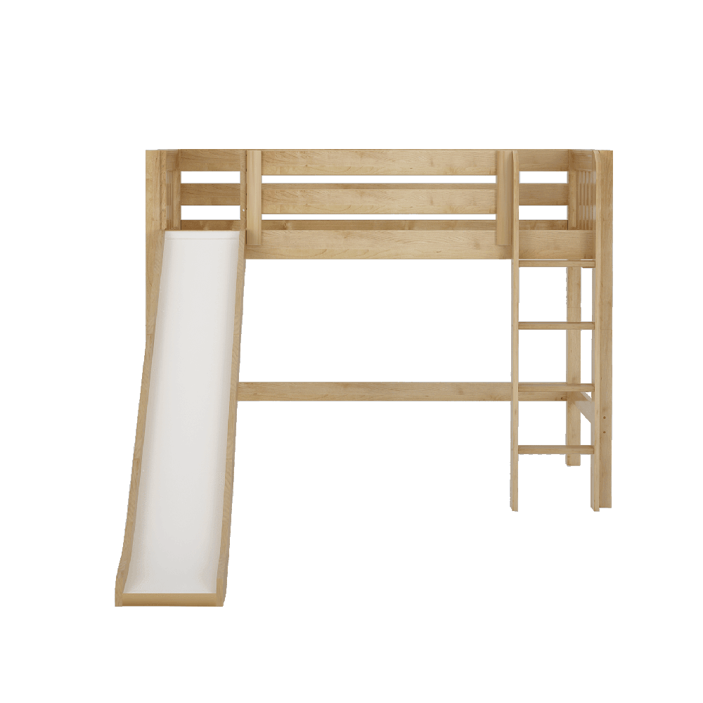 Maxtrix Mid Loft w Front Slide (Ladder or Staircase) - fabric options - Kids Haven Maxtrix Mid Loft w Front Slide (Ladder or Staircase) - fabric options - Kids Haven
