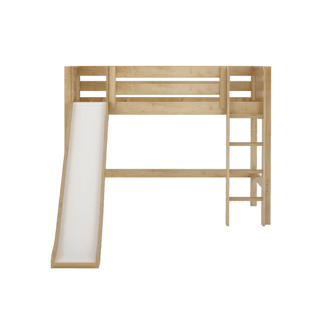 Maxtrix Mid Loft w Front Slide (Ladder or Staircase) - fabric options - Kids Haven