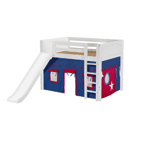 Maxtrix Mid Loft w Front Slide (Ladder or Staircase) - fabric options - Kids Haven Maxtrix Mid Loft w Front Slide (Ladder or Staircase) - fabric options - Kids Haven