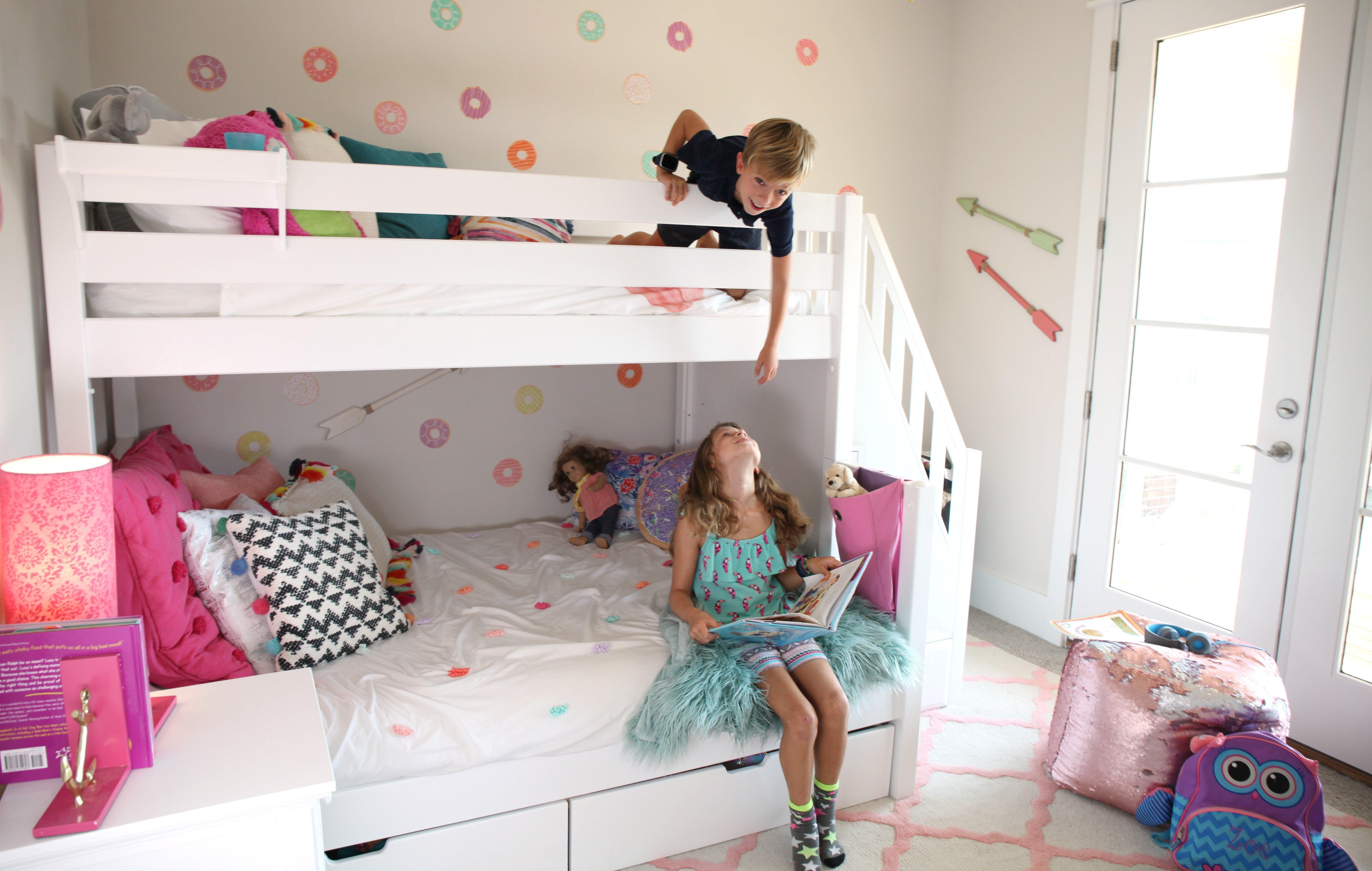 Maxtrix SS-Queen Bunk Bed (Choose Height, Ladder, Slide) - Kids Haven Maxtrix SS-Queen Bunk Bed (Choose Height, Ladder, Slide) - Kids Haven