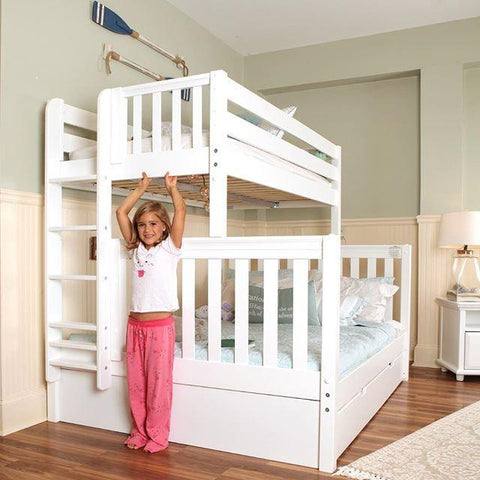 Maxtrix SS-Queen Bunk Bed (Choose Height, Ladder, Slide) - Kids Haven Maxtrix SS-Queen Bunk Bed (Choose Height, Ladder, Slide) - Kids Haven