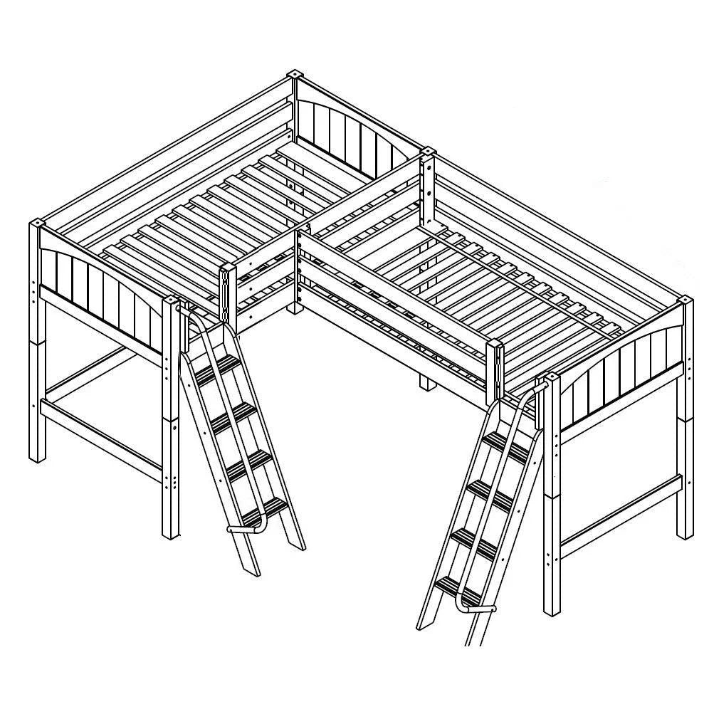 Maxtrix Corner Mid Loft Loft - with options - Kids Haven