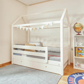 ModBed Elevated House Bed (with pullout options - Single or SS) - Kids Haven